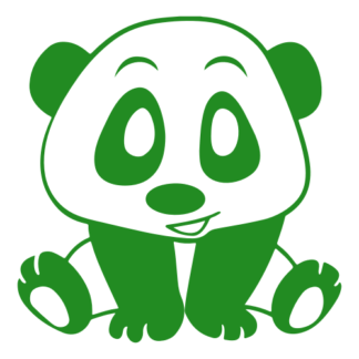 Playful Panda Decal (Green)